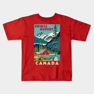 A Vintage Travel Art of Prince Rupert - Canada Kids T-Shirt